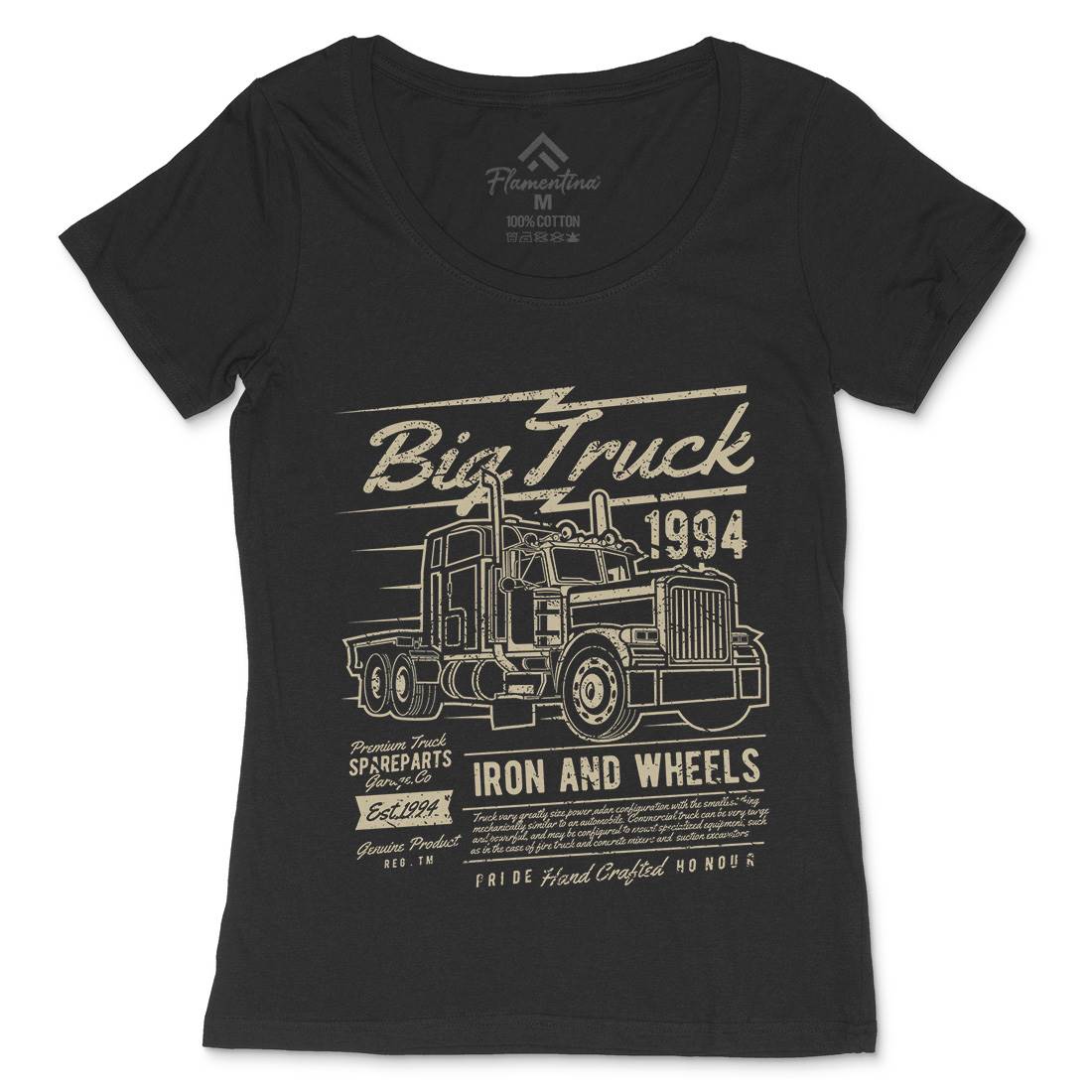 Big Truck Womens Scoop Neck T-Shirt Vehicles A014