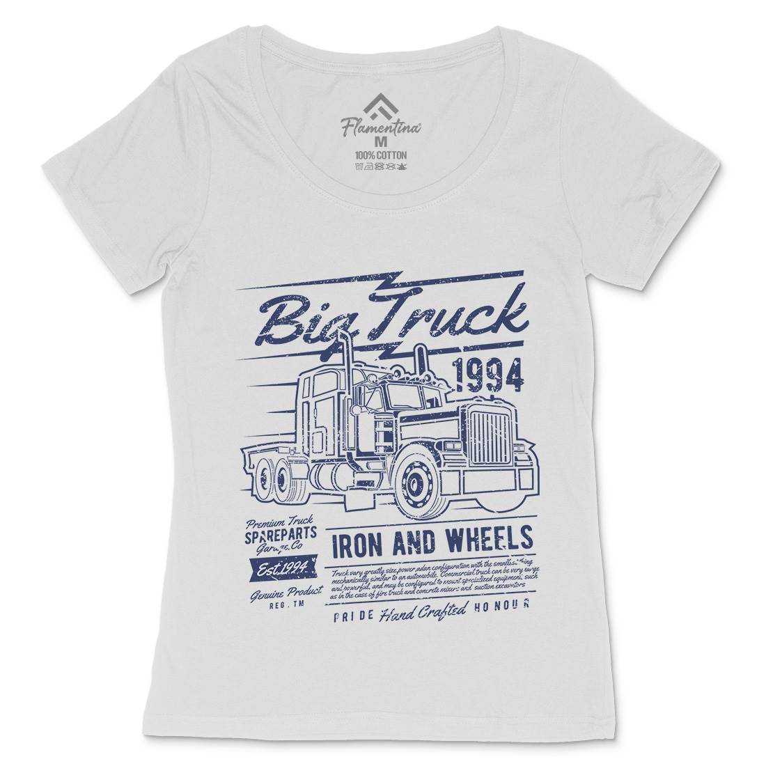 Big Truck Womens Scoop Neck T-Shirt Vehicles A014