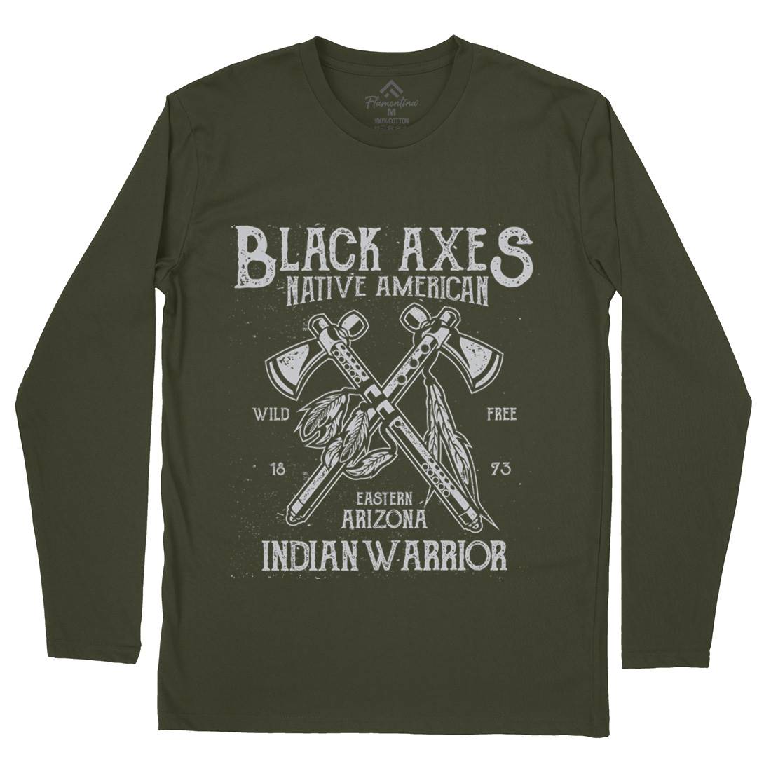 Black Axes Mens Long Sleeve T-Shirt American A015