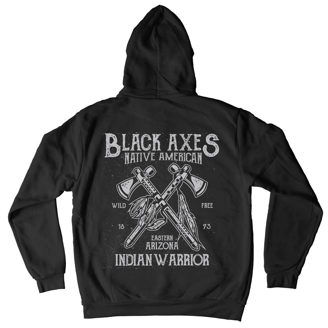Black Axes Mens Hoodie With Pocket American A015