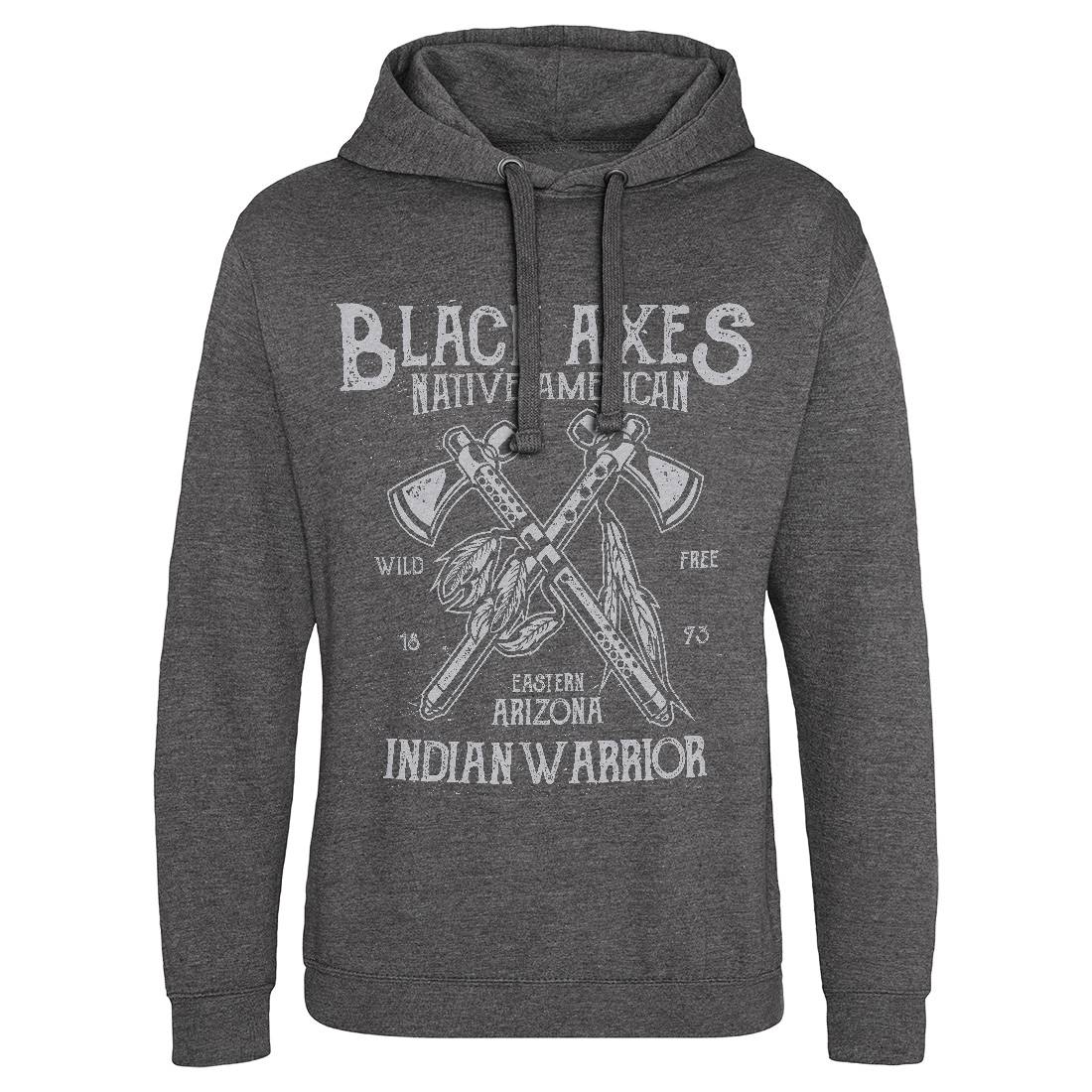 Black Axes Mens Hoodie Without Pocket American A015