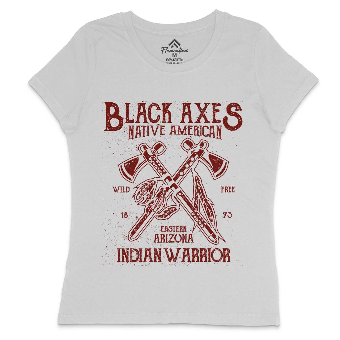 Black Axes Womens Crew Neck T-Shirt American A015