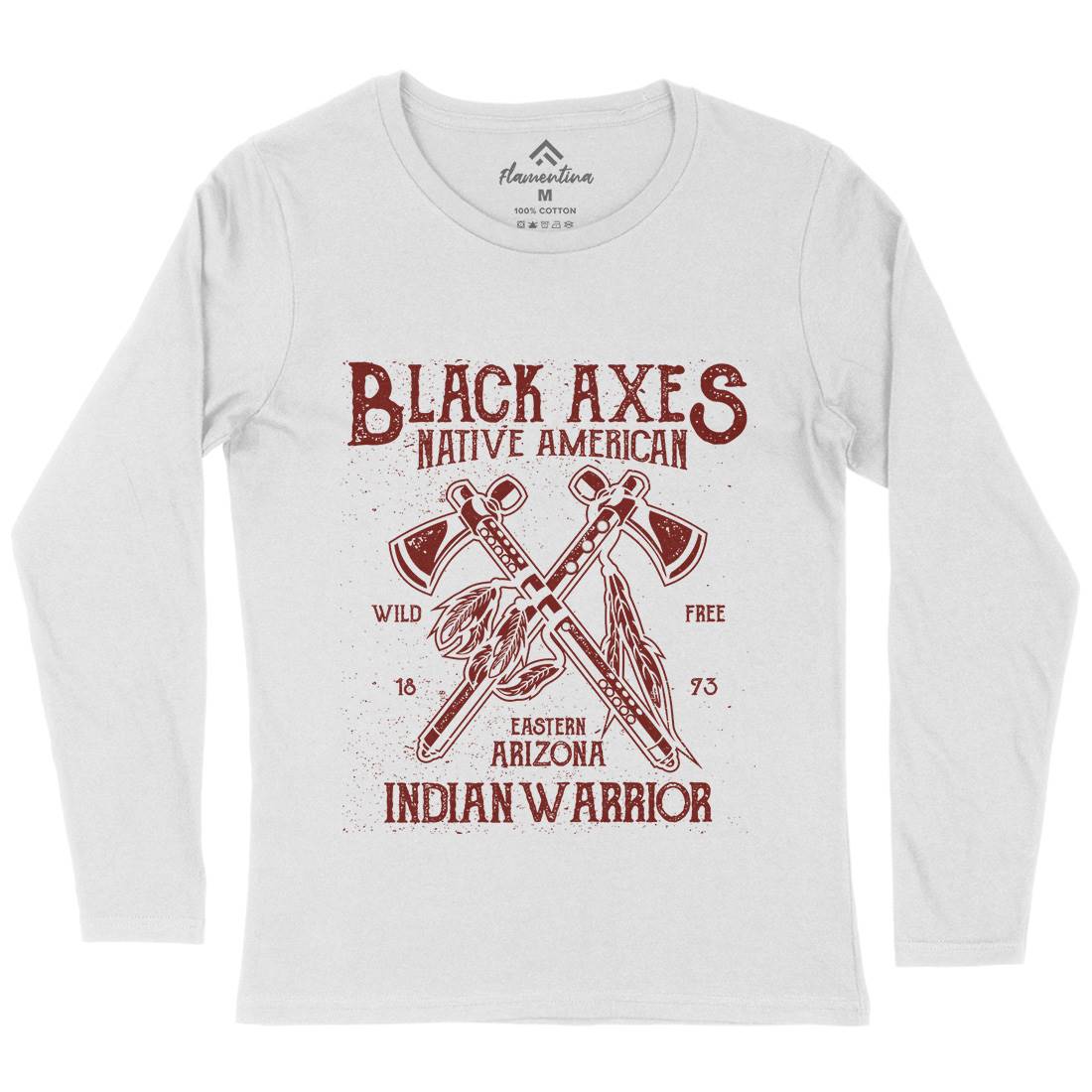Black Axes Womens Long Sleeve T-Shirt American A015