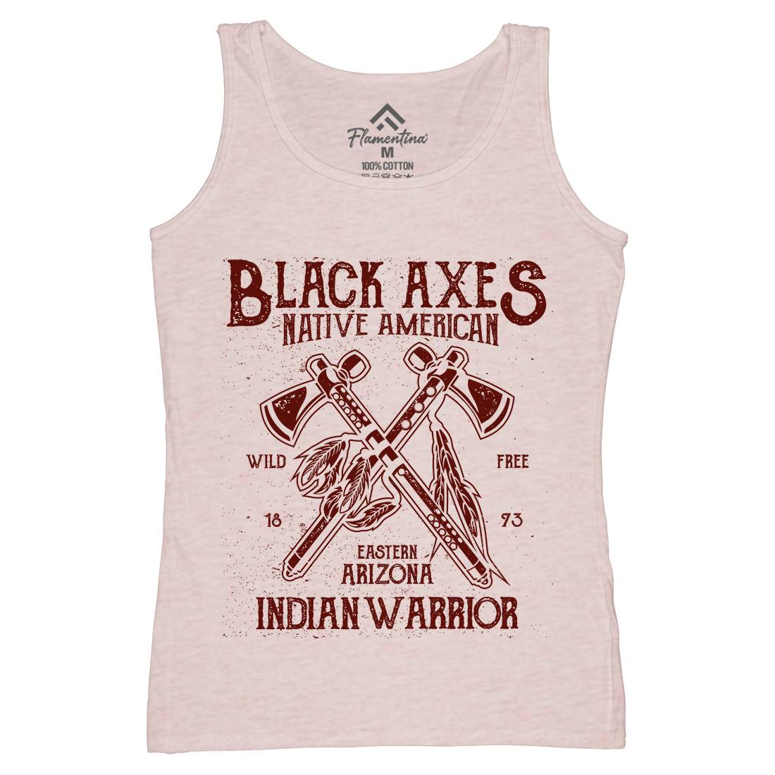 Black Axes Womens Organic Tank Top Vest American A015