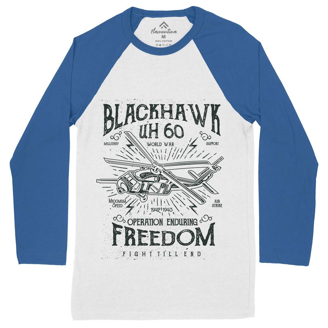 Blackhawk Mens Long Sleeve Baseball T-Shirt Army A016