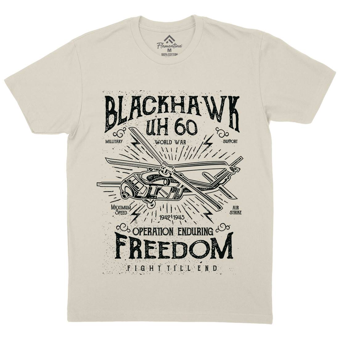 Blackhawk Mens Organic Crew Neck T-Shirt Army A016