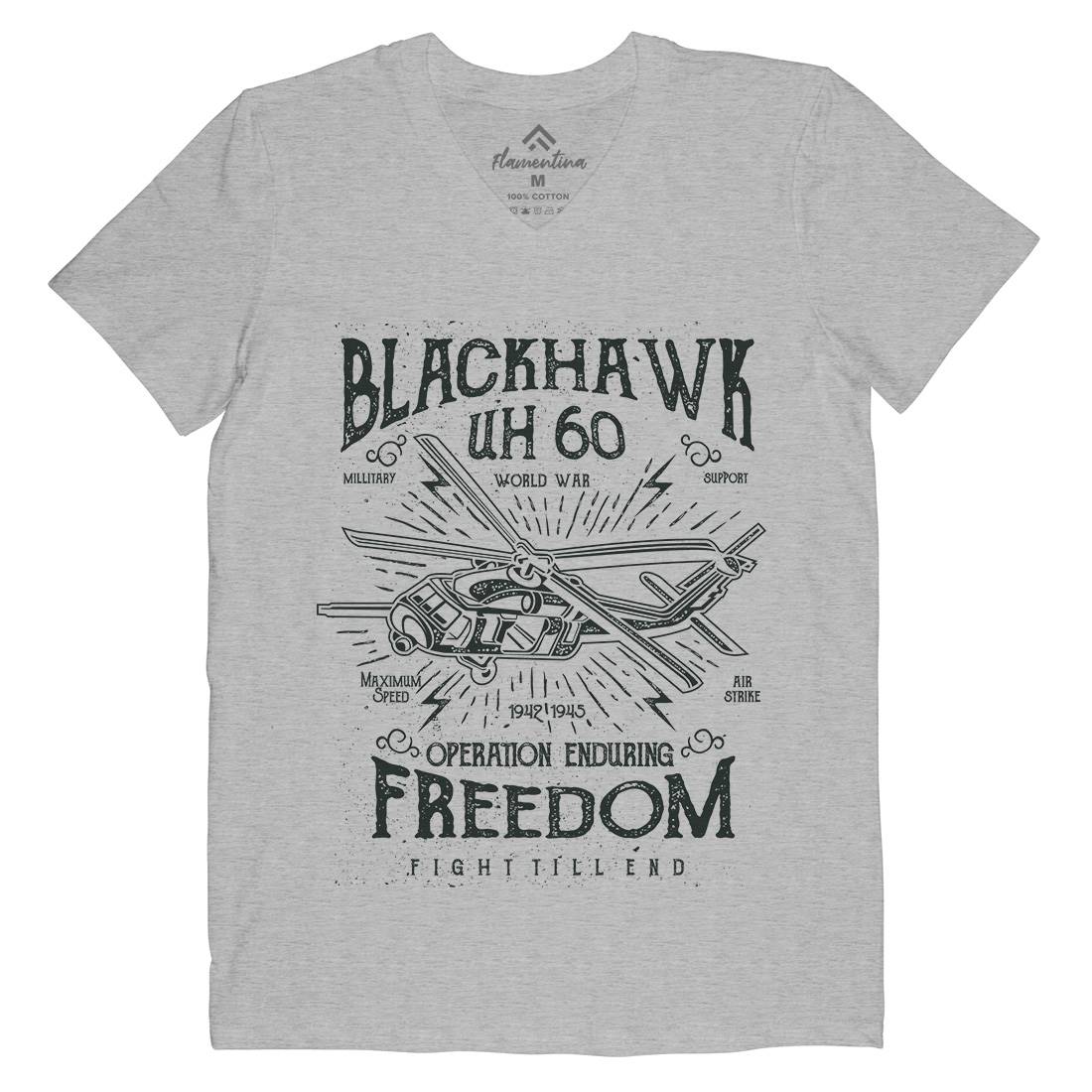 Blackhawk Mens V-Neck T-Shirt Army A016