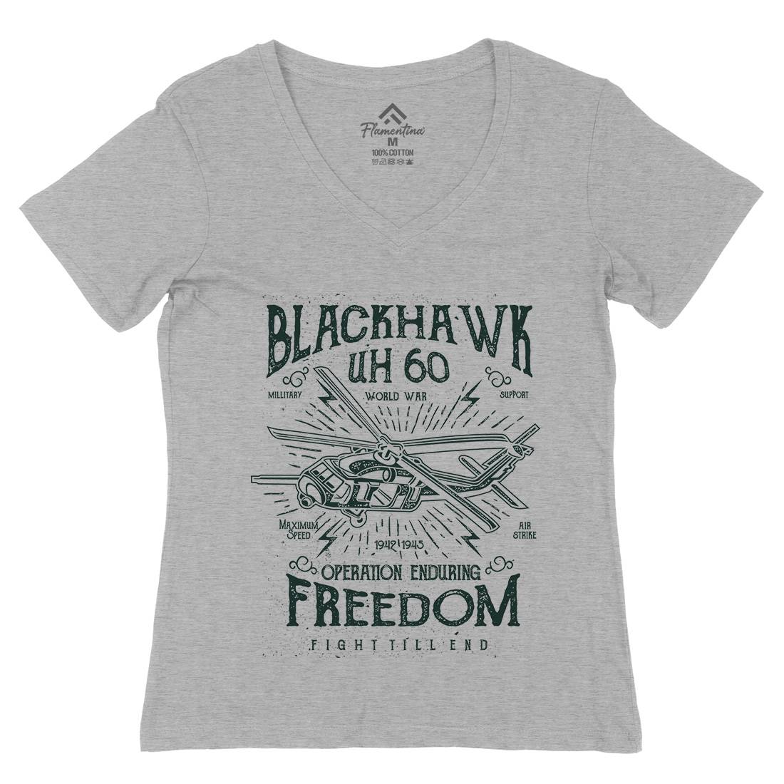 Blackhawk Womens Organic V-Neck T-Shirt Army A016