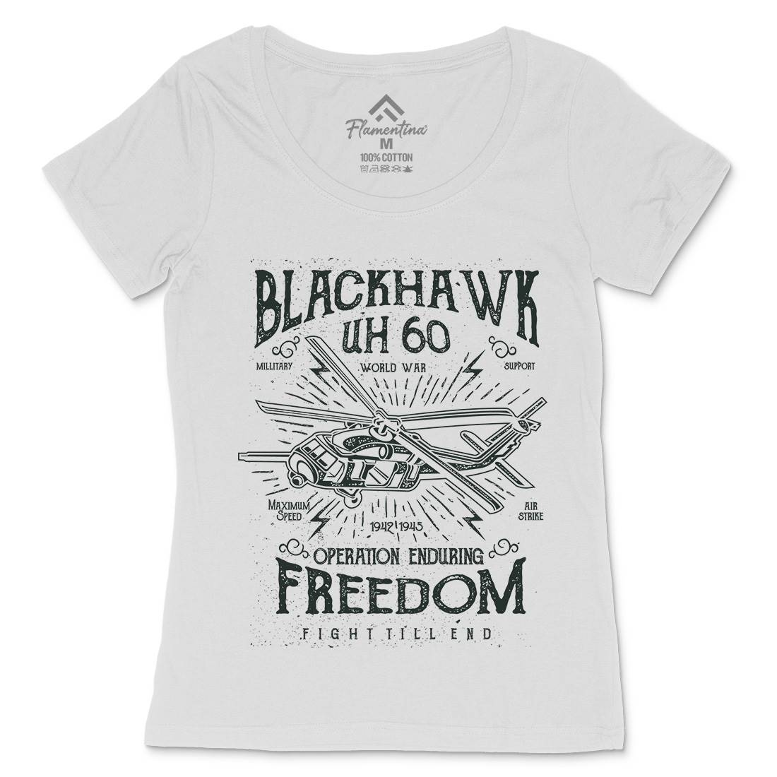 Blackhawk Womens Scoop Neck T-Shirt Army A016