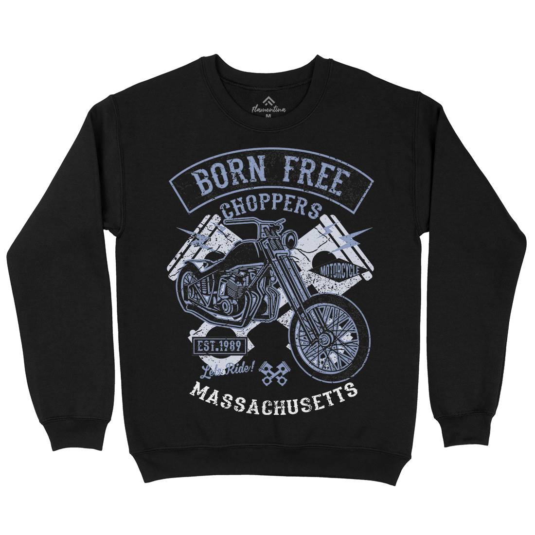 Born Free Choppers Kids Crew Neck Sweatshirt Motorcycles A018