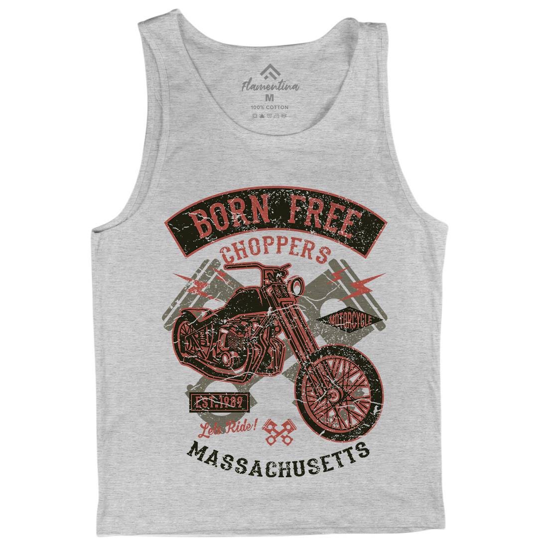 Born Free Choppers Mens Tank Top Vest Motorcycles A018