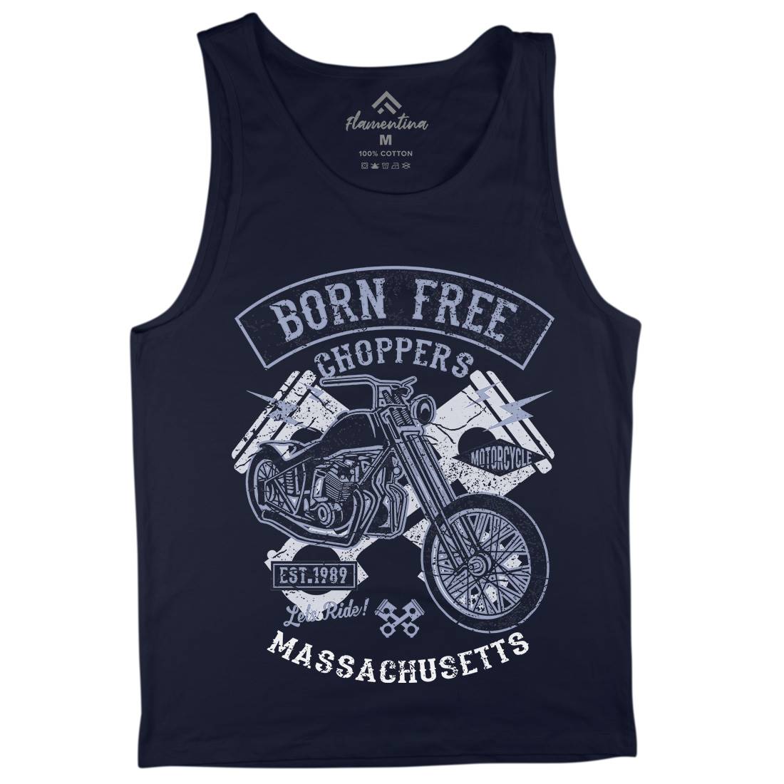Born Free Choppers Mens Tank Top Vest Motorcycles A018
