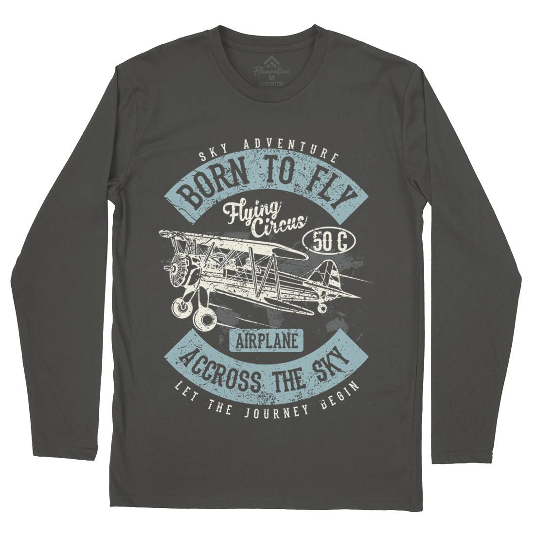 Born To Fly Mens Long Sleeve T-Shirt Vehicles A019