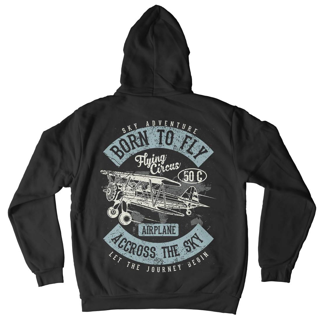 Born To Fly Kids Crew Neck Hoodie Vehicles A019