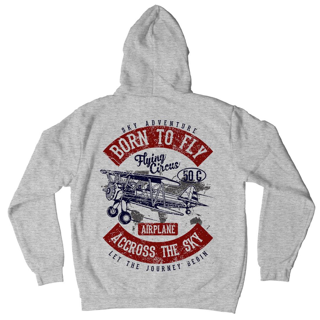 Born To Fly Kids Crew Neck Hoodie Vehicles A019