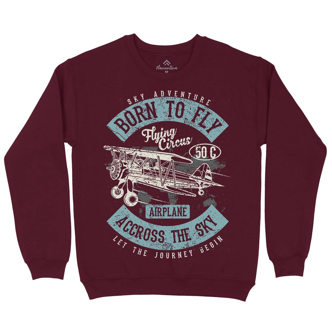 Born To Fly Kids Crew Neck Sweatshirt Vehicles A019