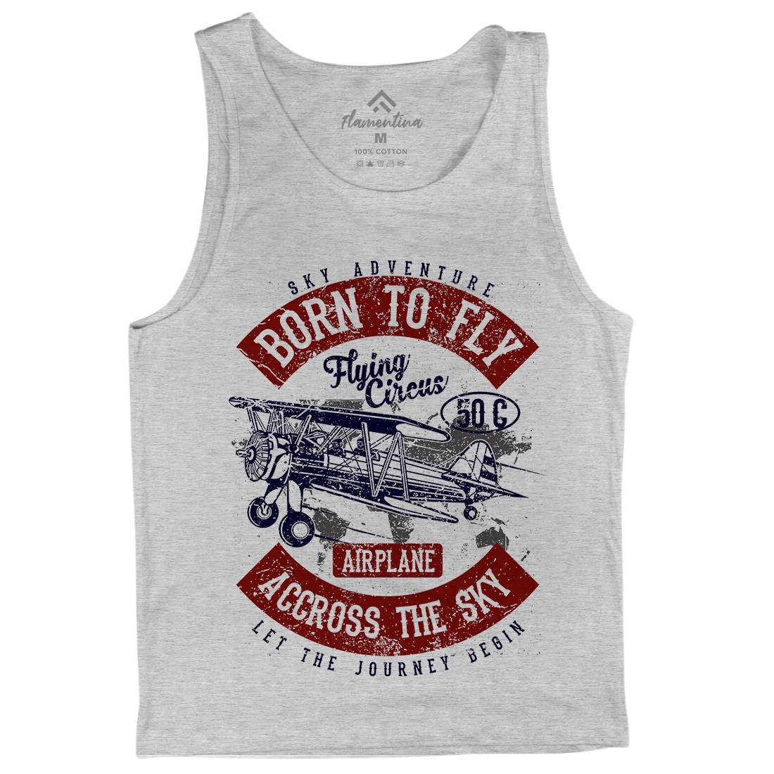 Born To Fly Mens Tank Top Vest Vehicles A019