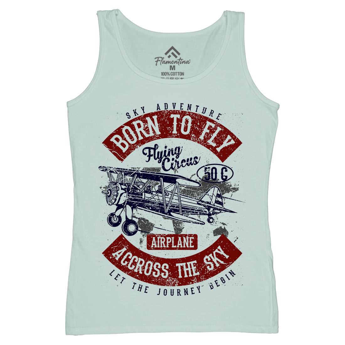 Born To Fly Womens Organic Tank Top Vest Vehicles A019