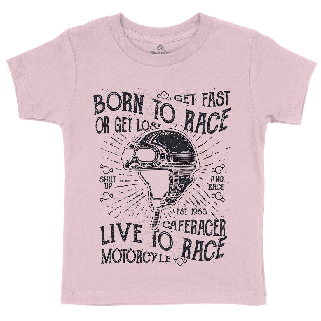 Born To Race Kids Crew Neck T-Shirt Motorcycles A020