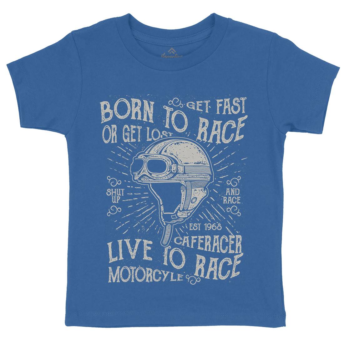 Born To Race Kids Crew Neck T-Shirt Motorcycles A020