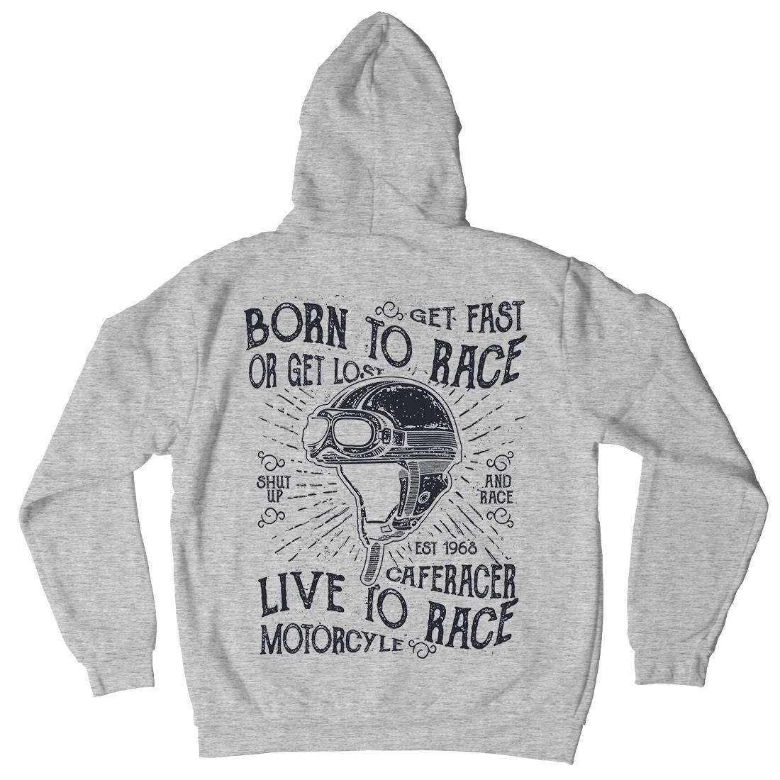 Born To Race Mens Hoodie With Pocket Motorcycles A020