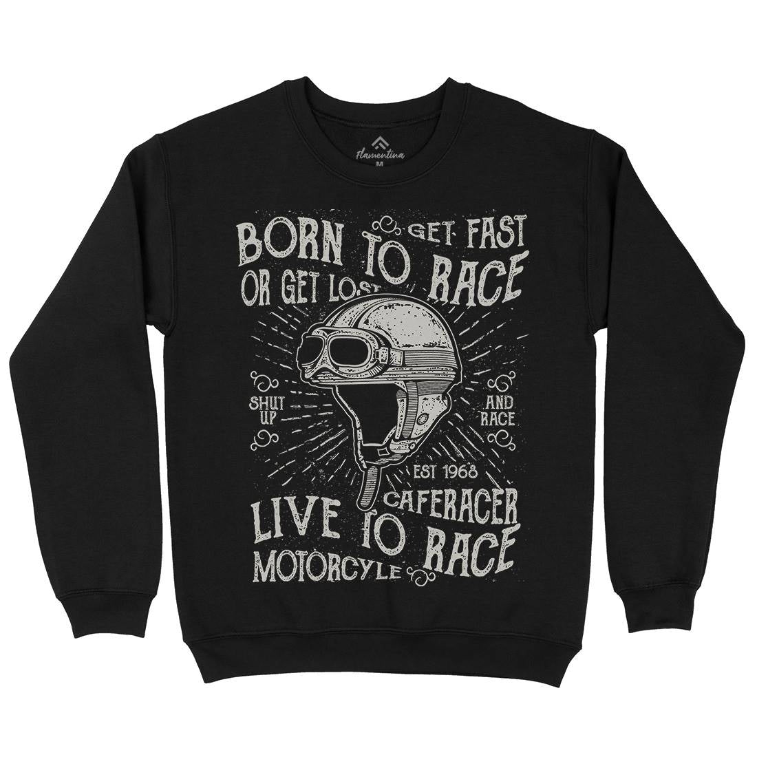 Born To Race Kids Crew Neck Sweatshirt Motorcycles A020