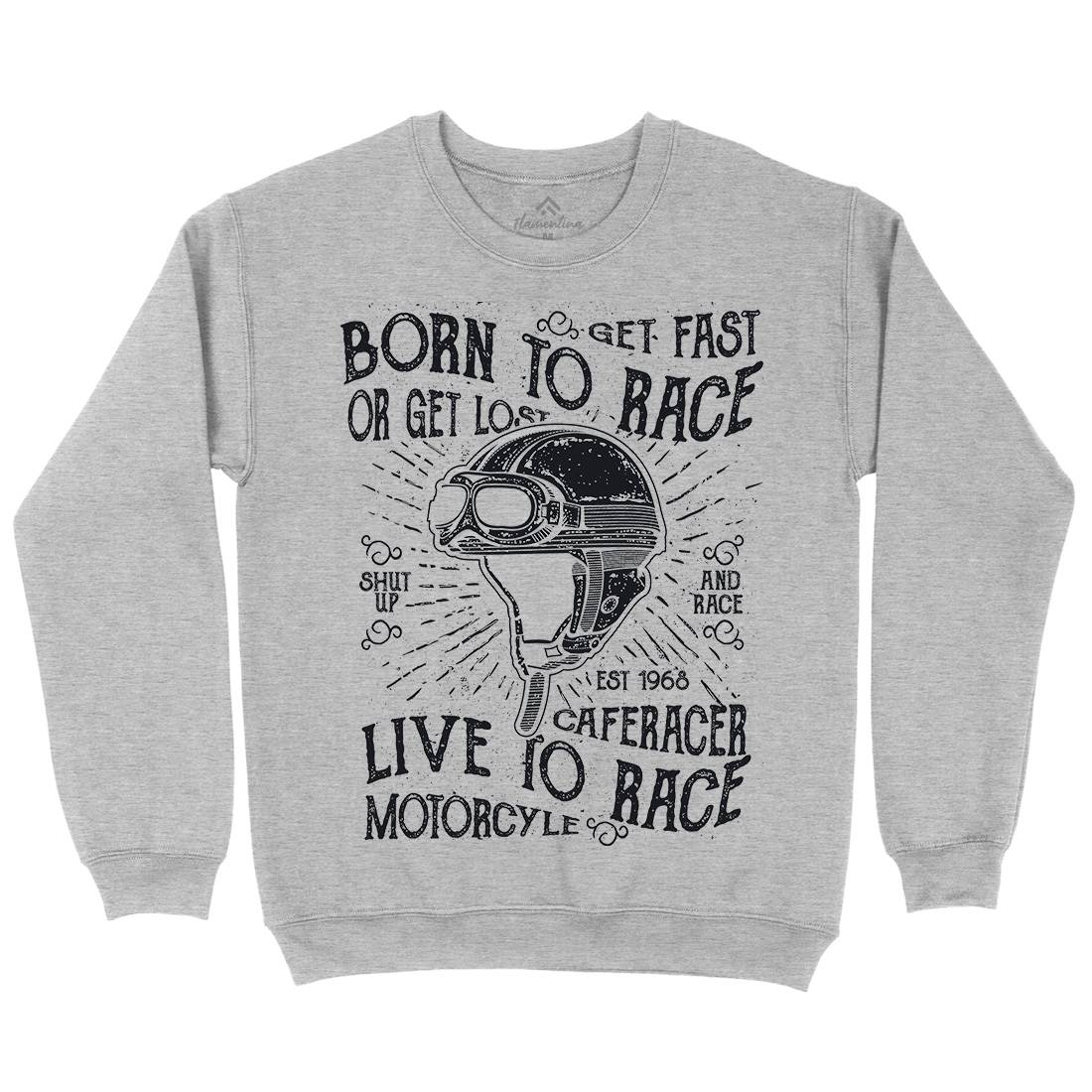 Born To Race Kids Crew Neck Sweatshirt Motorcycles A020