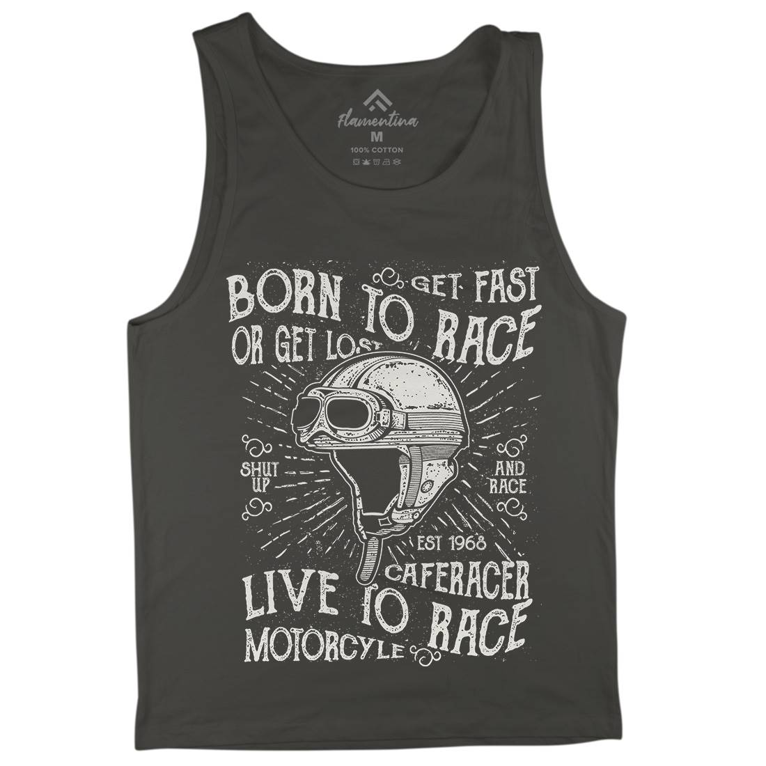 Born To Race Mens Tank Top Vest Motorcycles A020