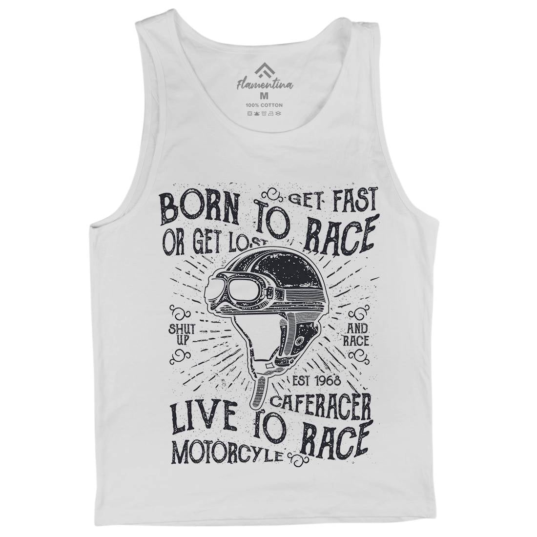Born To Race Mens Tank Top Vest Motorcycles A020