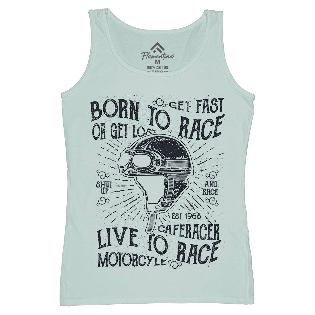 Born To Race Womens Organic Tank Top Vest Motorcycles A020