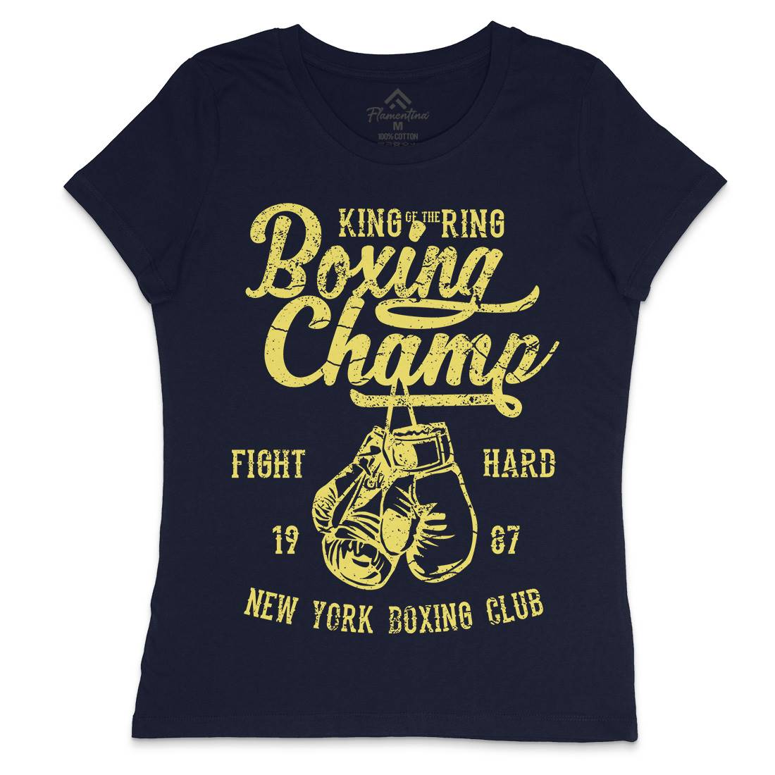 Boxing Champ Womens Crew Neck T-Shirt Sport A021