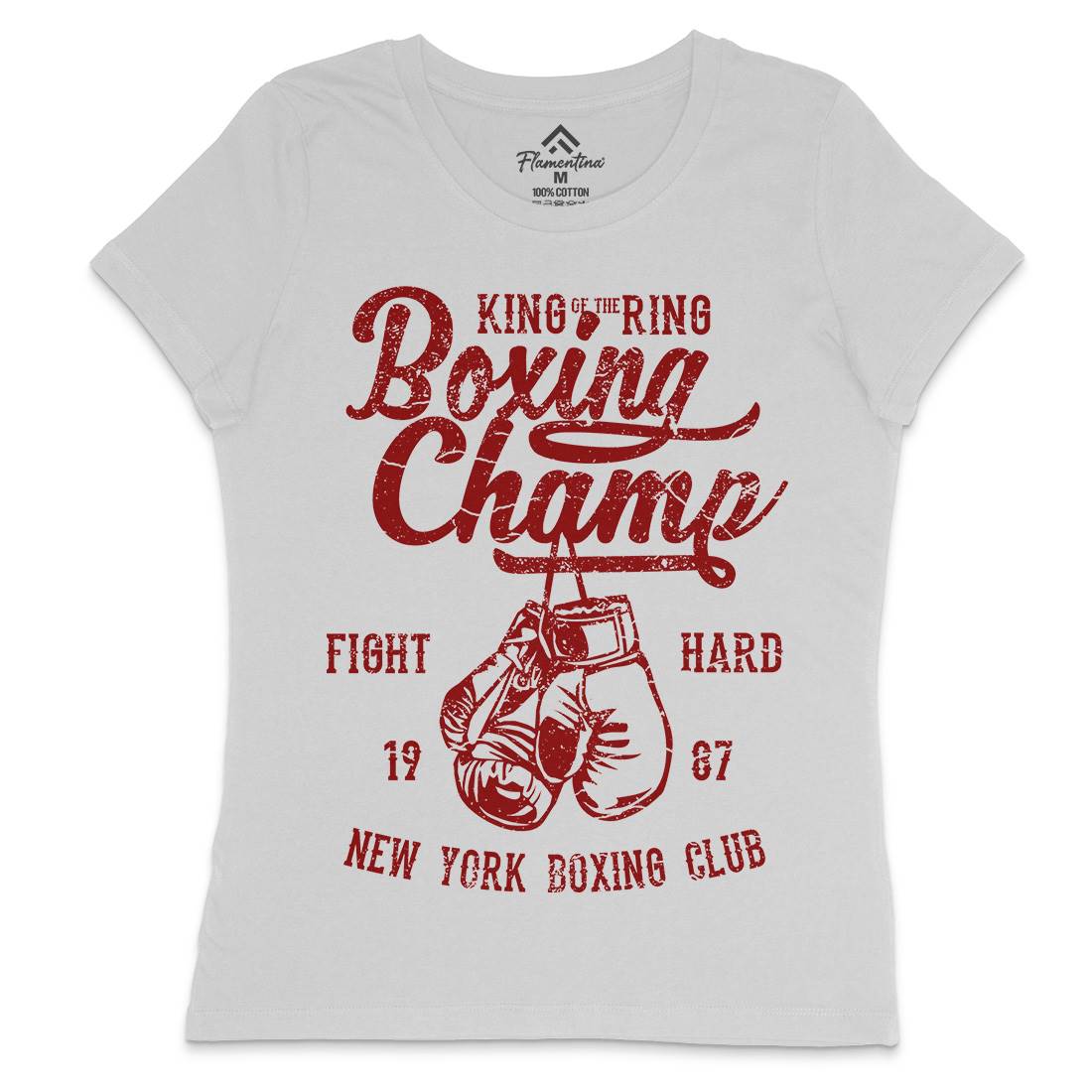 Boxing Champ Womens Crew Neck T-Shirt Sport A021