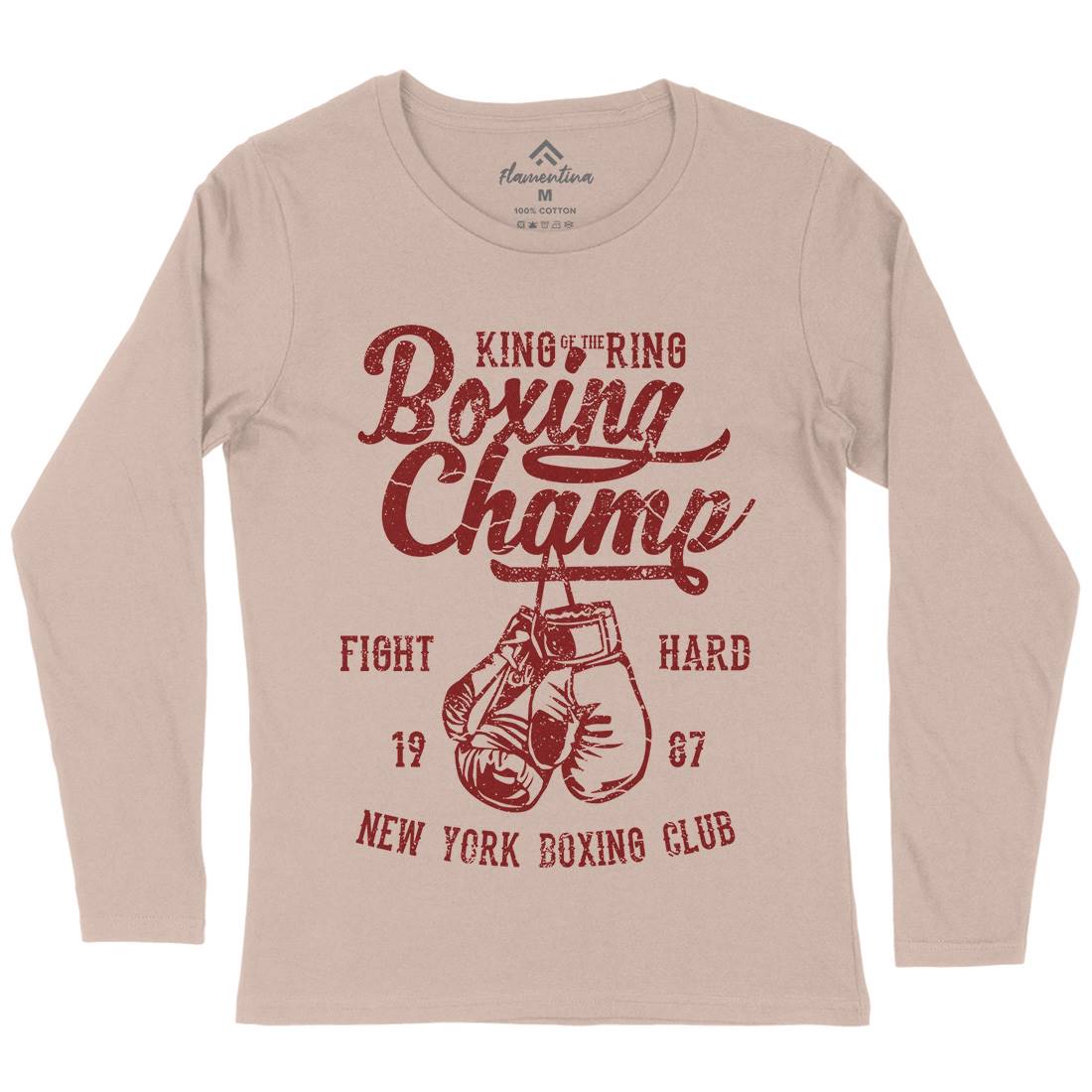 Boxing Champ Womens Long Sleeve T-Shirt Sport A021