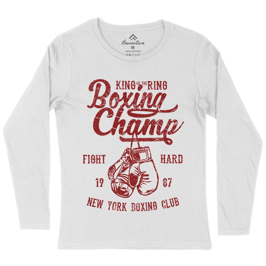 Boxing Champ Womens Long Sleeve T-Shirt Sport A021