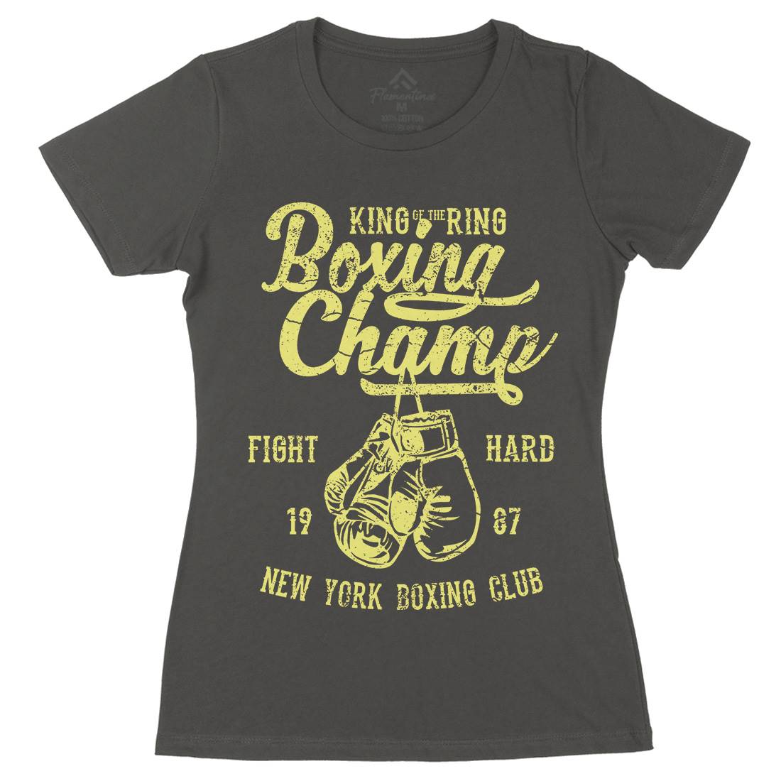 Boxing Champ Womens Organic Crew Neck T-Shirt Sport A021
