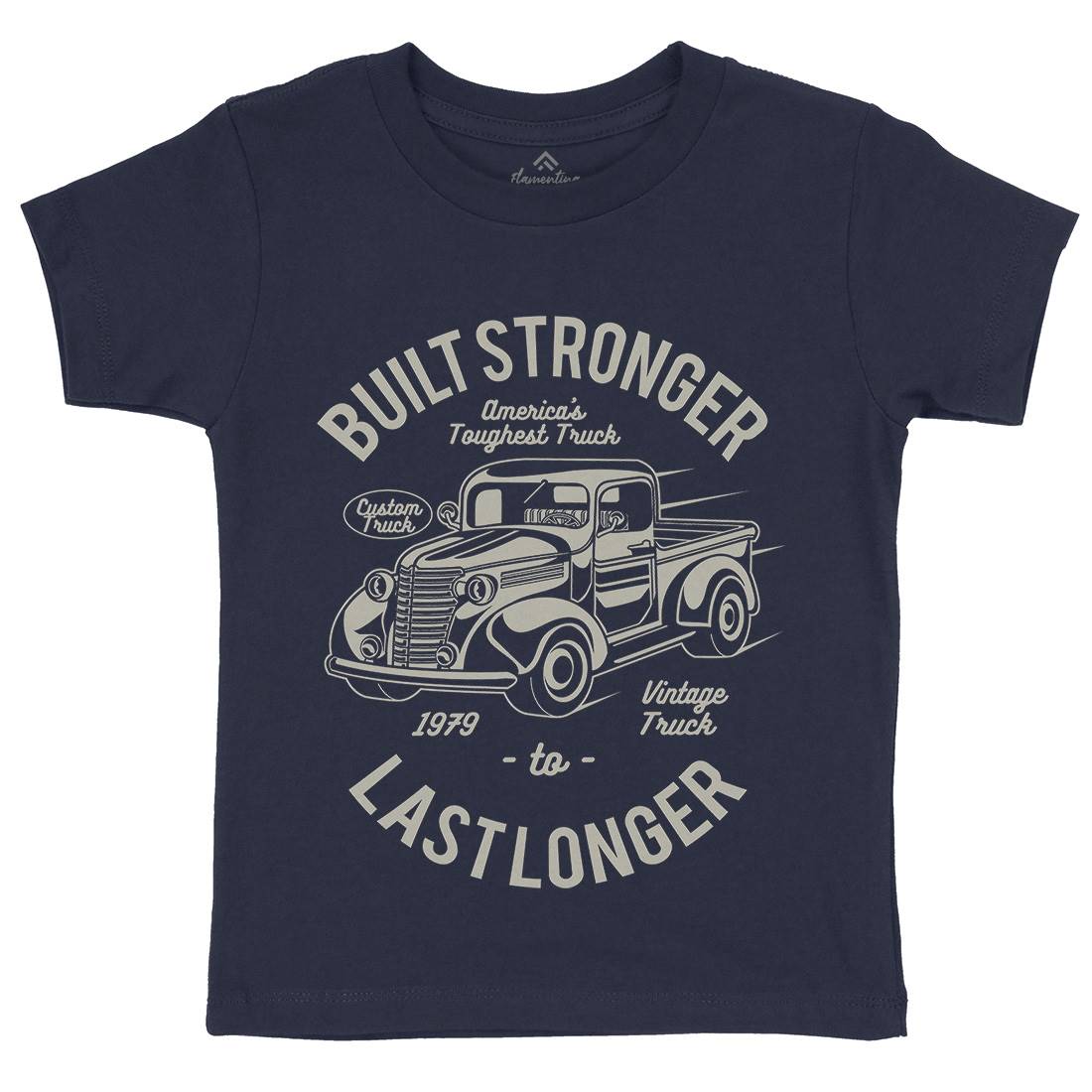 Built Stronger Kids Crew Neck T-Shirt Cars A023