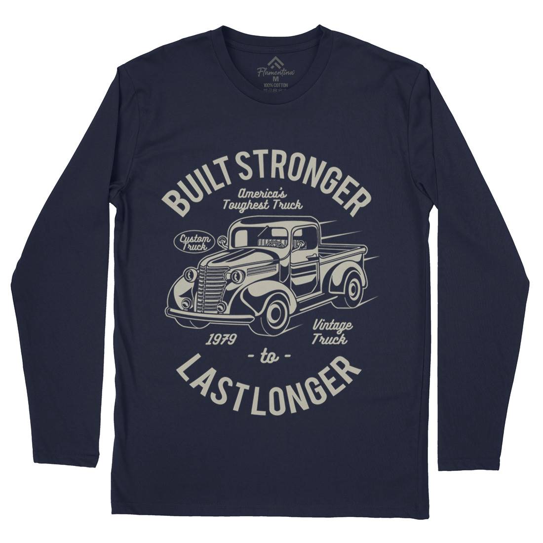 Built Stronger Mens Long Sleeve T-Shirt Cars A023