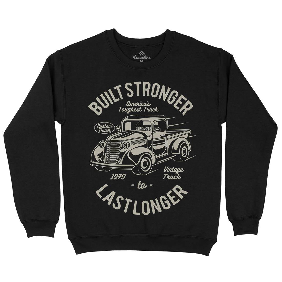 Built Stronger Kids Crew Neck Sweatshirt Cars A023
