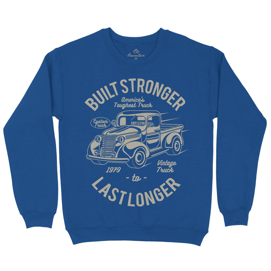 Built Stronger Mens Crew Neck Sweatshirt Cars A023