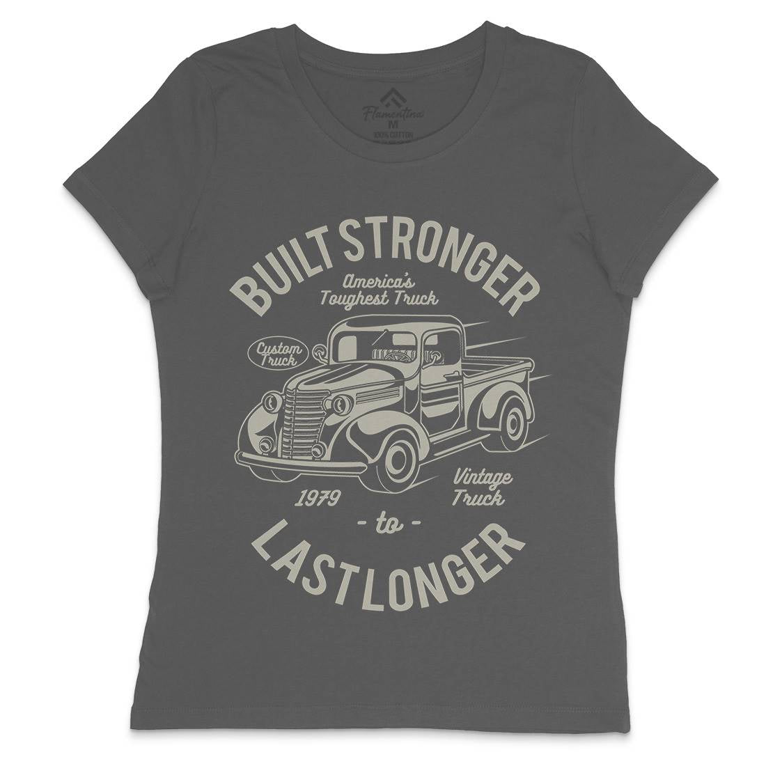 Built Stronger Womens Crew Neck T-Shirt Cars A023