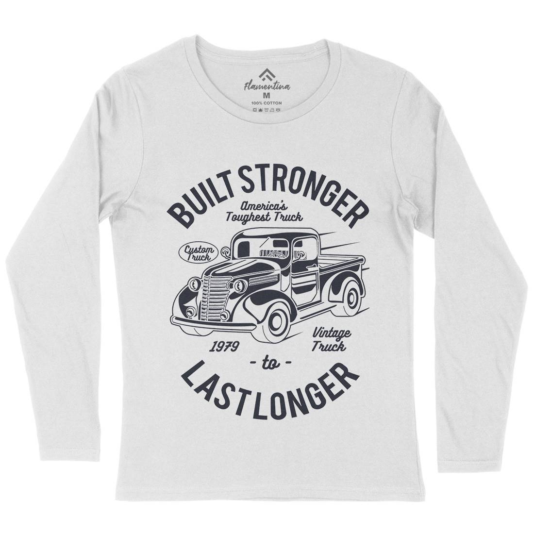 Built Stronger Womens Long Sleeve T-Shirt Cars A023
