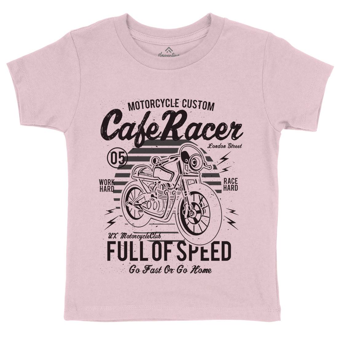 Cafe Racer Kids Crew Neck T-Shirt Motorcycles A024