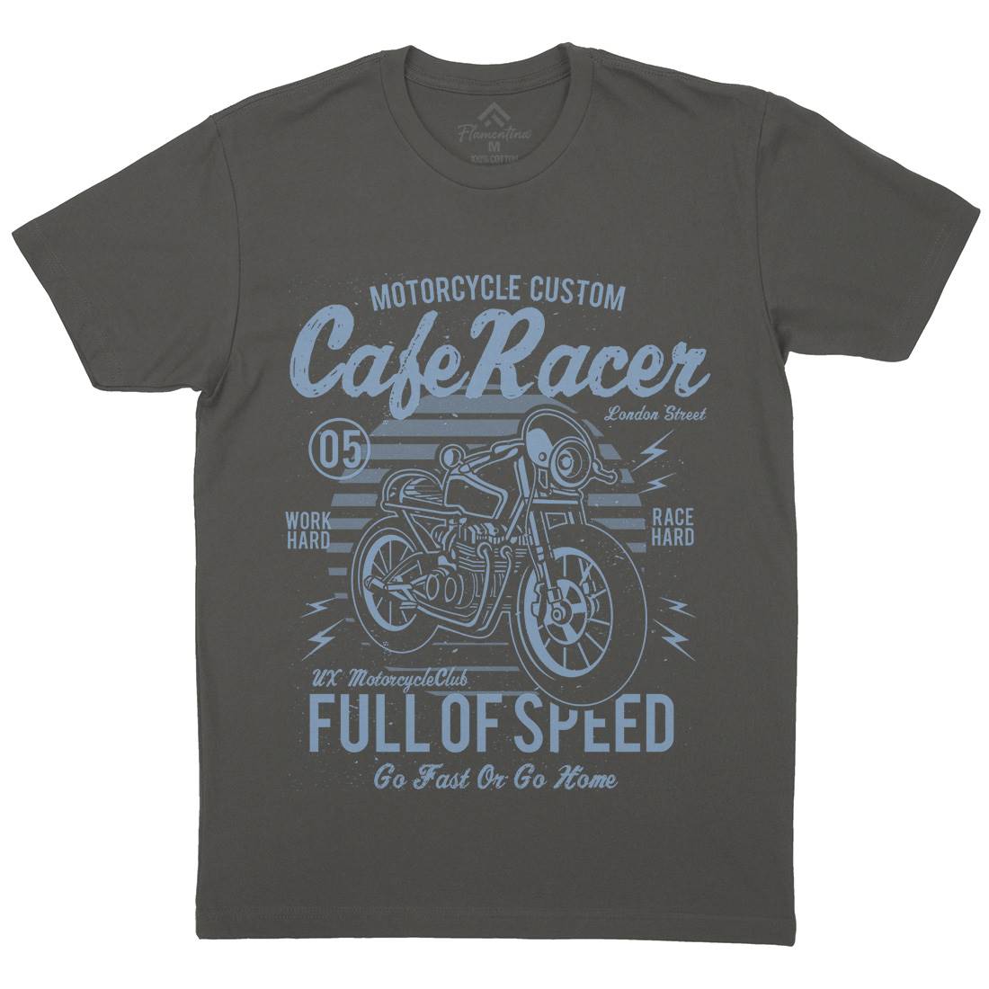 Cafe Racer Mens Crew Neck T-Shirt Motorcycles A024