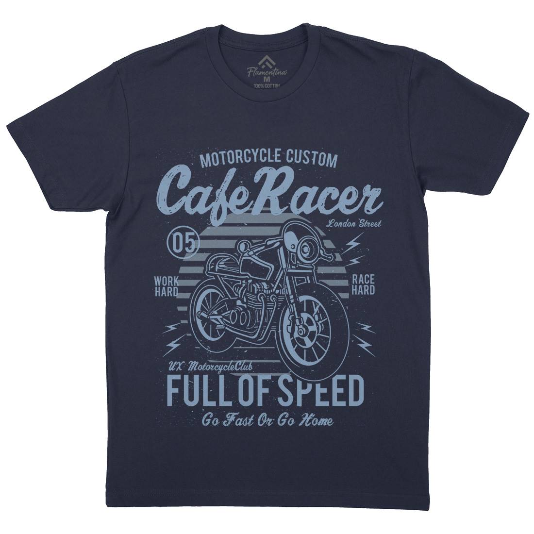 Cafe Racer Mens Crew Neck T-Shirt Motorcycles A024