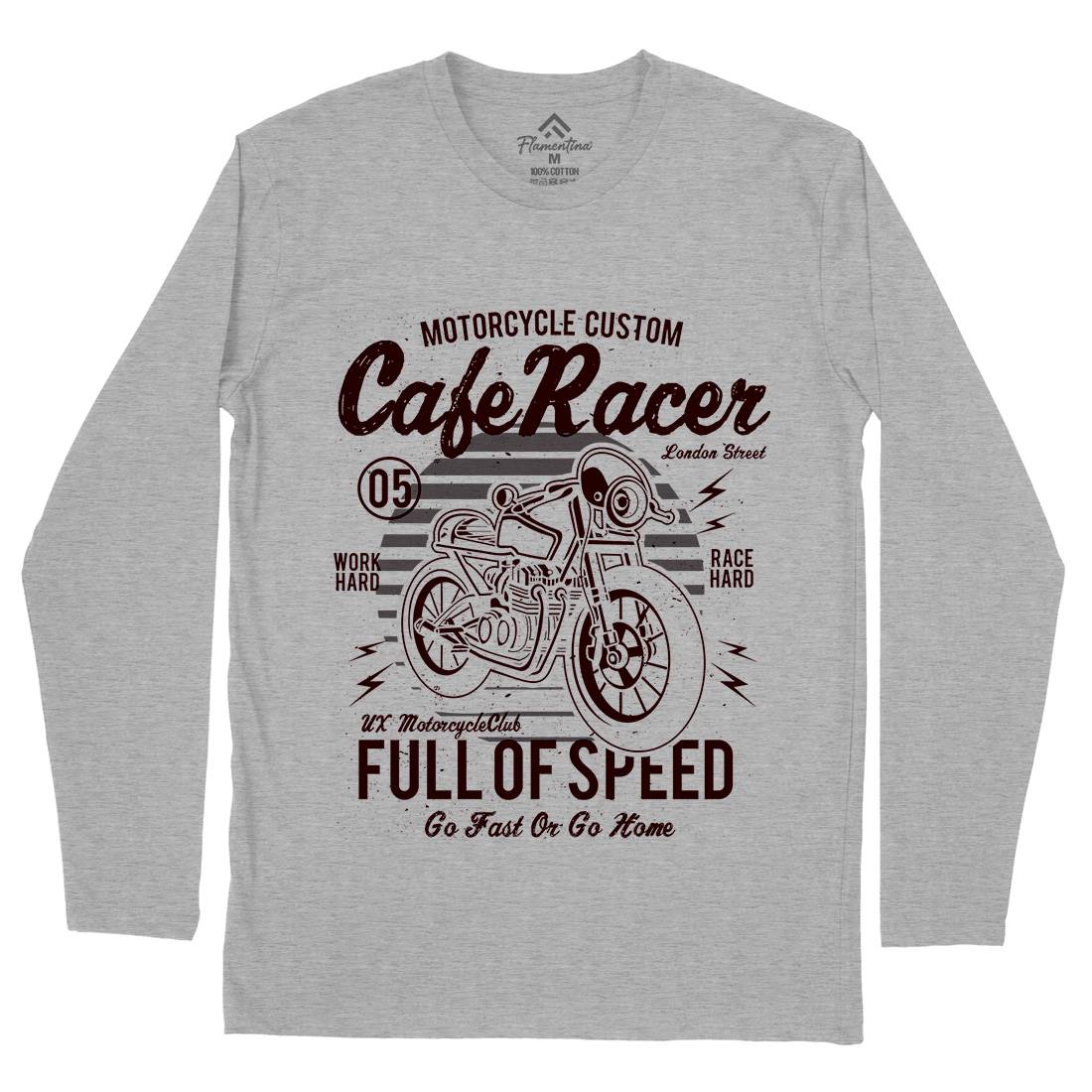 Cafe Racer Mens Long Sleeve T-Shirt Motorcycles A024