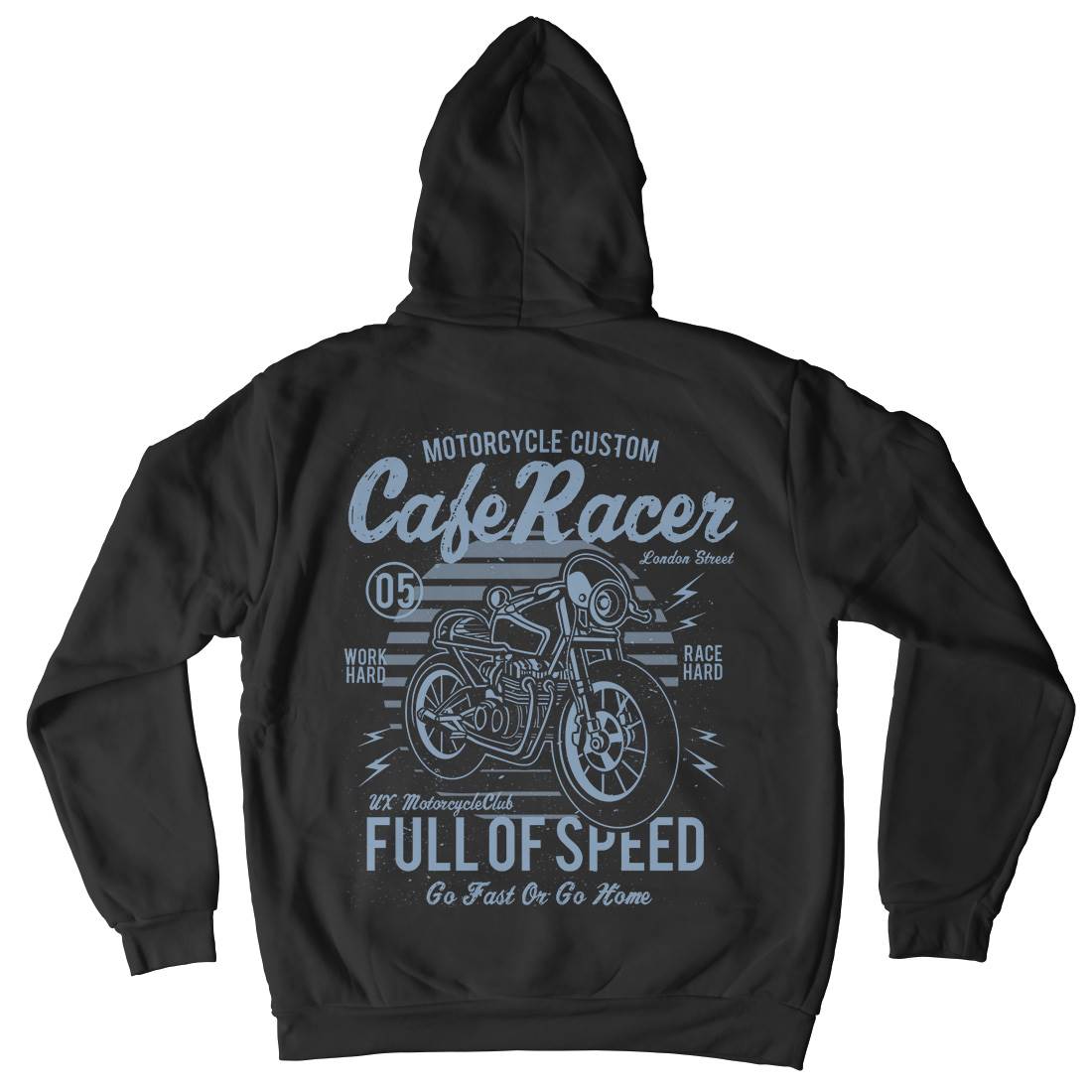 Cafe Racer Kids Crew Neck Hoodie Motorcycles A024