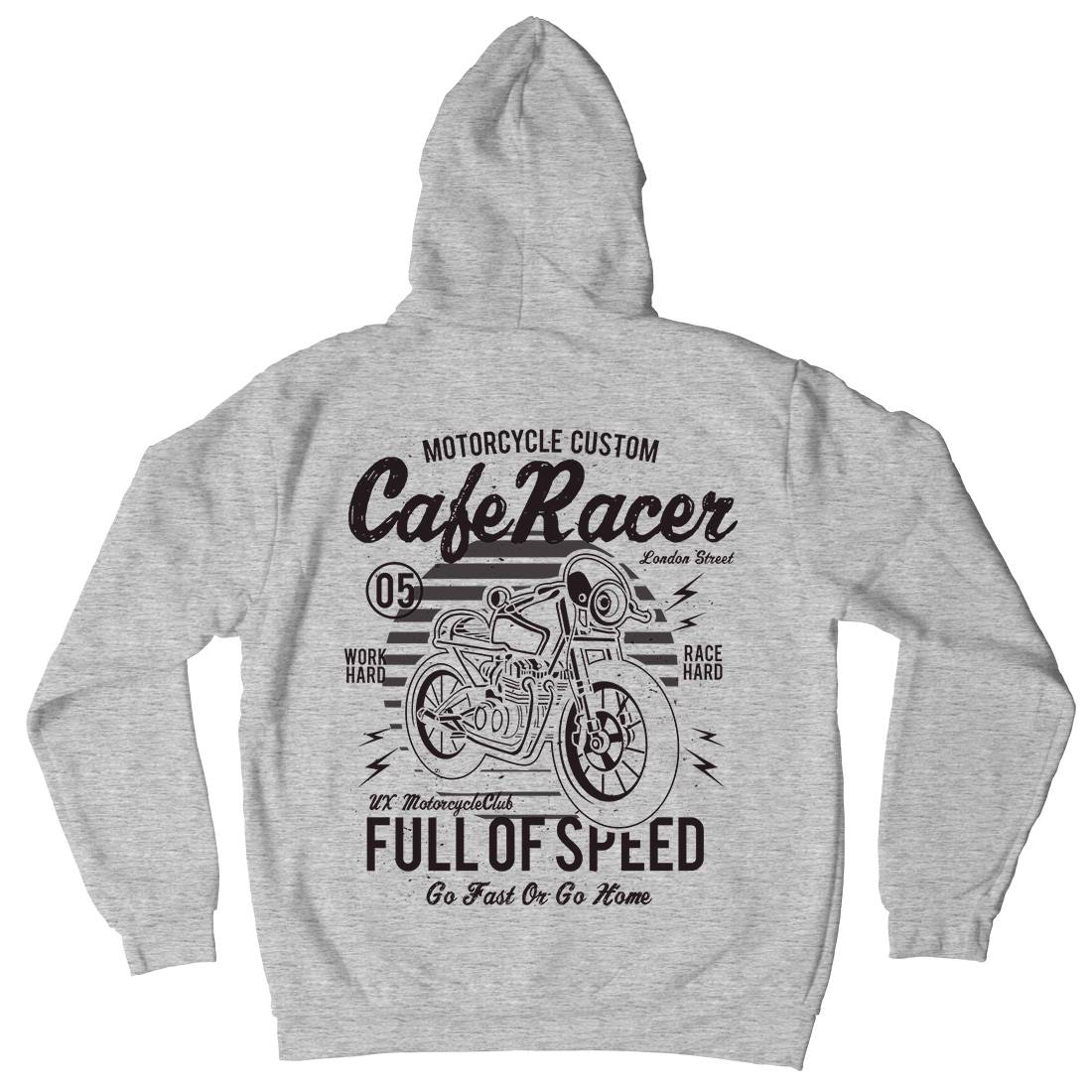 Cafe Racer Kids Crew Neck Hoodie Motorcycles A024