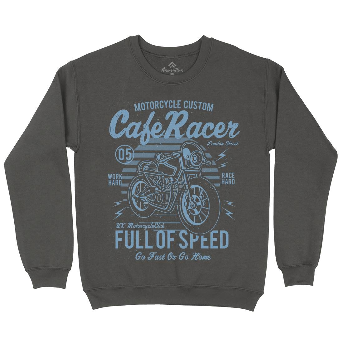 Cafe Racer Mens Crew Neck Sweatshirt Motorcycles A024
