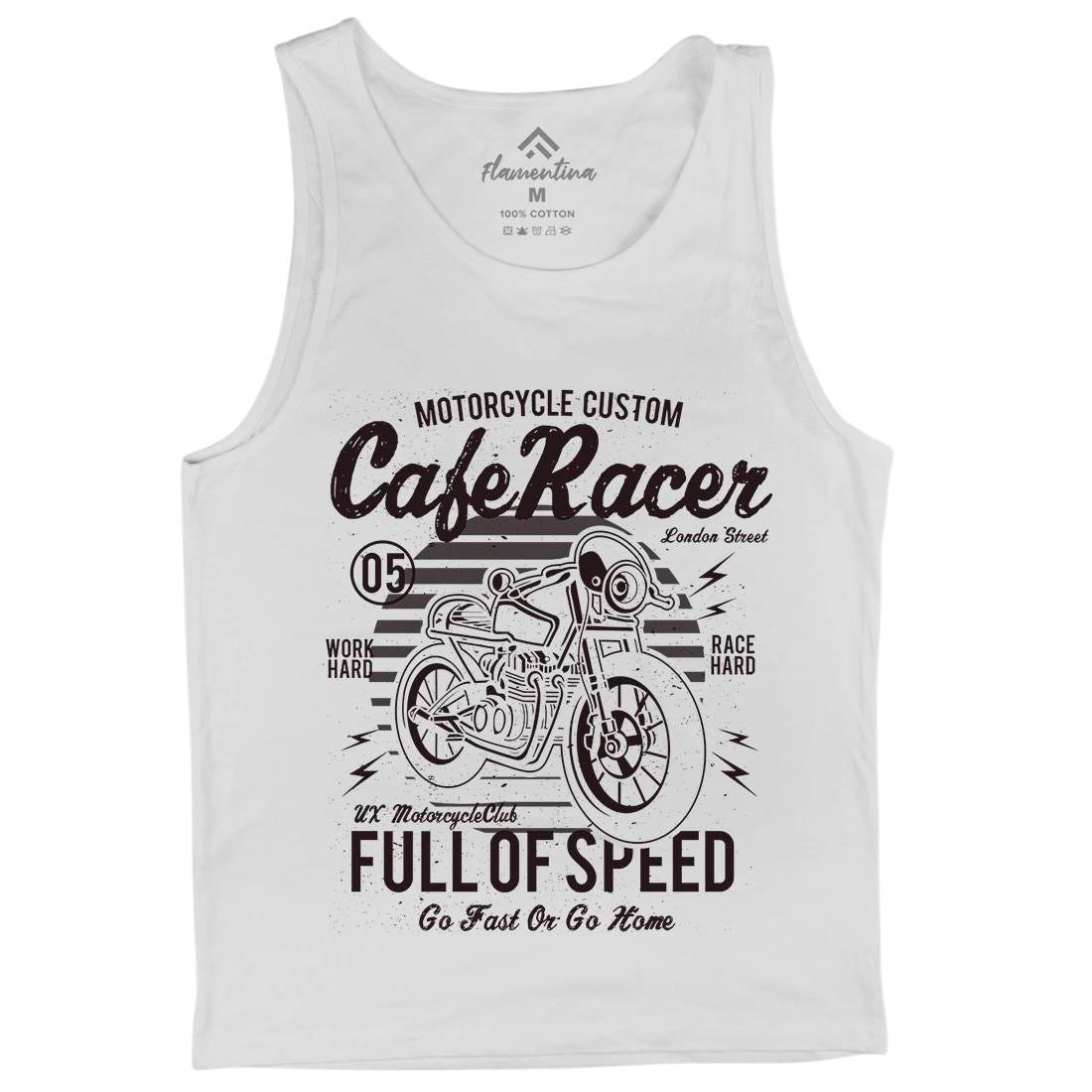 Cafe Racer Mens Tank Top Vest Motorcycles A024