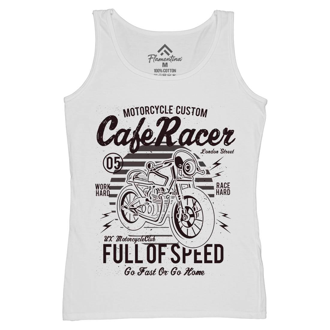 Cafe Racer Womens Organic Tank Top Vest Motorcycles A024